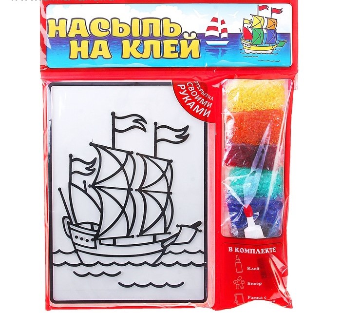 

Набор для творчества Татой Насыпь На Клей, Кораблик