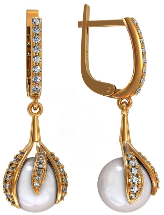 

Серьги женские из серебра ПРИВОЛЖСКИЙ ЮВЕЛИР 352451-FA11ZM07, жемчуг/фианит, 352451-FA11ZM07