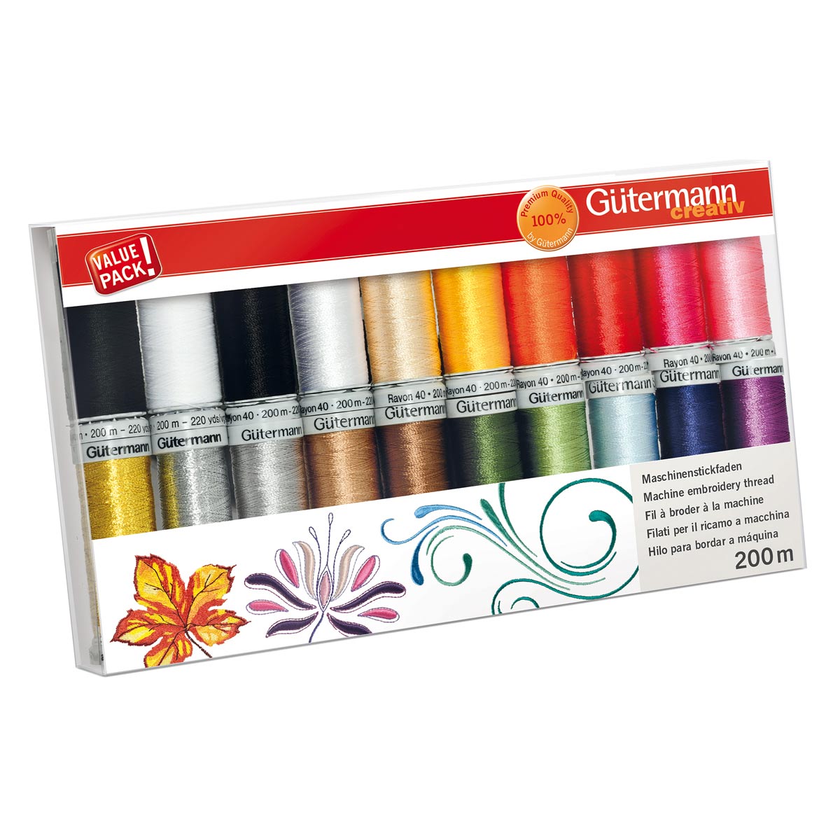 

Набор вышивальных нитей Guetermann 734003 Rayon 40 / 20 катушек (1)