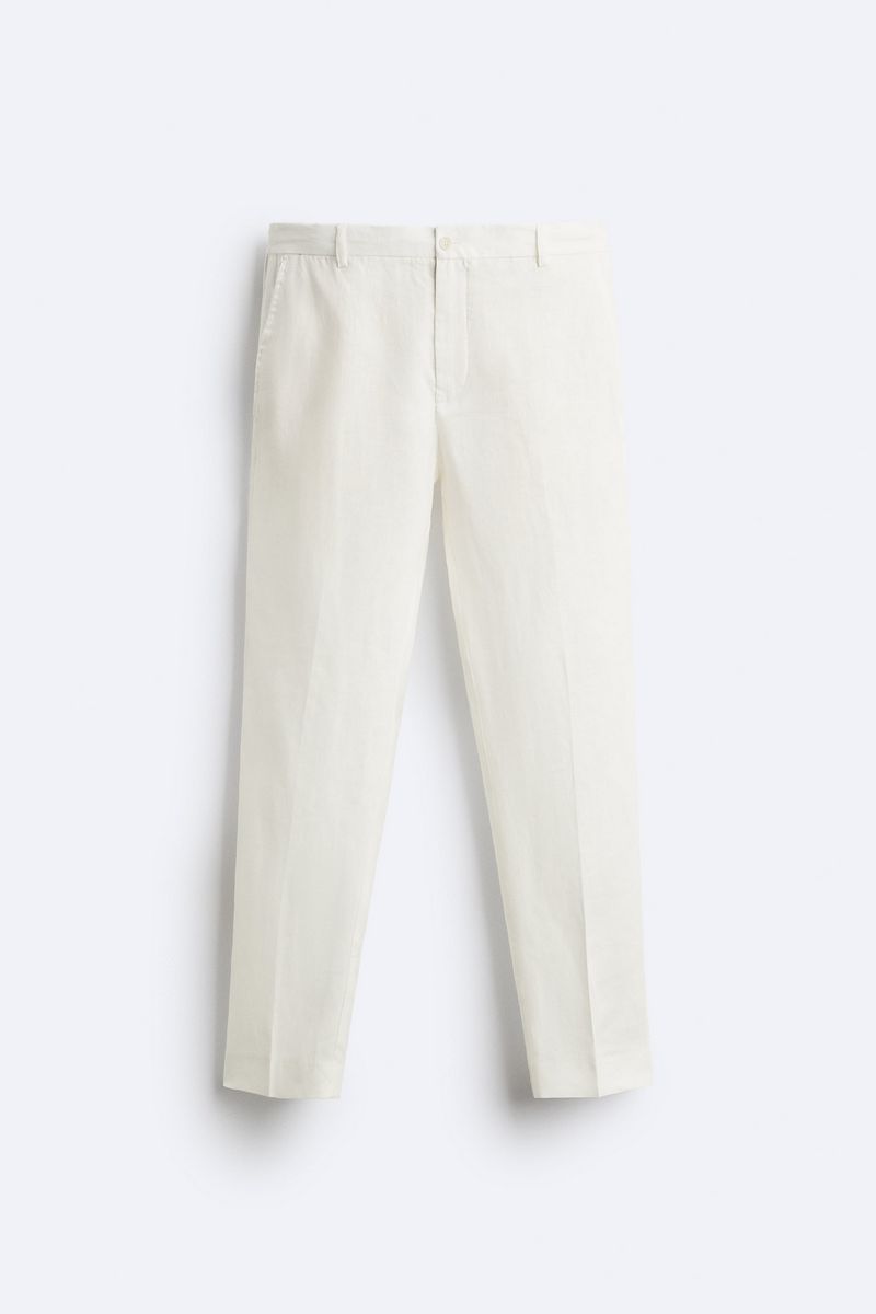 

Брюки мужские ZARA 02634003 белые L, Белый, 02634003