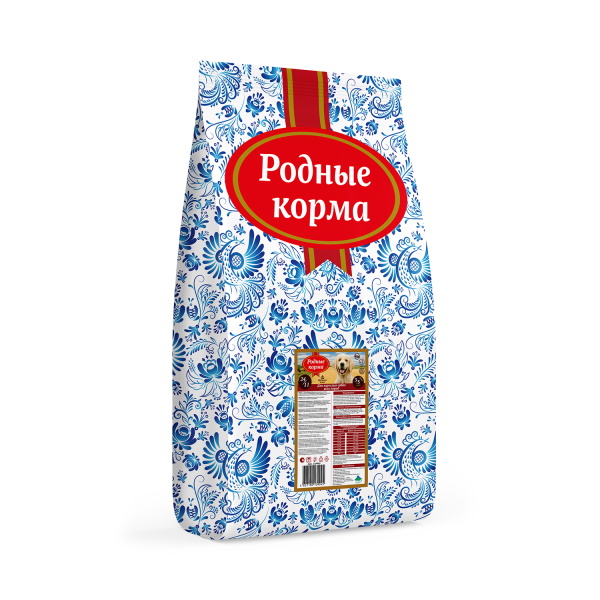 Родные Корма корм для взрослых собак всех пород, курица, 10 кг