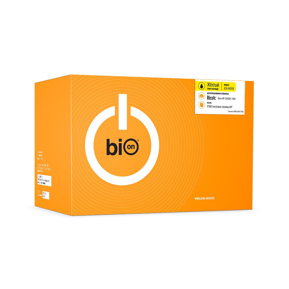 

Тонер Bion BCR-841926, Желтый