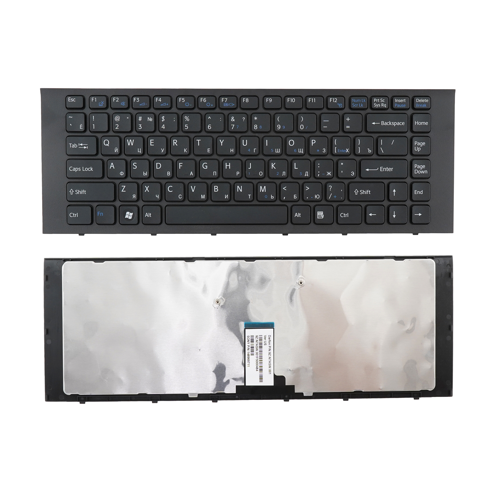 

Клавиатура Azerty для ноутбука Sony VPC-EG/ VPC-EK черная с рамкой, 148969711