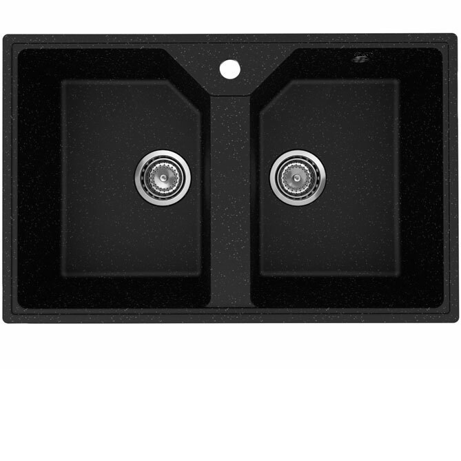 

Мойка Suragran Standart ST-7749 BL (2 чаши 770*490мм) Черный оникс, ST-7749