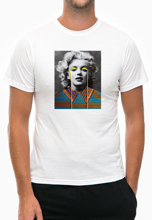 

Футболка унисекс NoBrand Marilyn Monroe Colorful белая XXXL, Белый, Marilyn Monroe Colorful