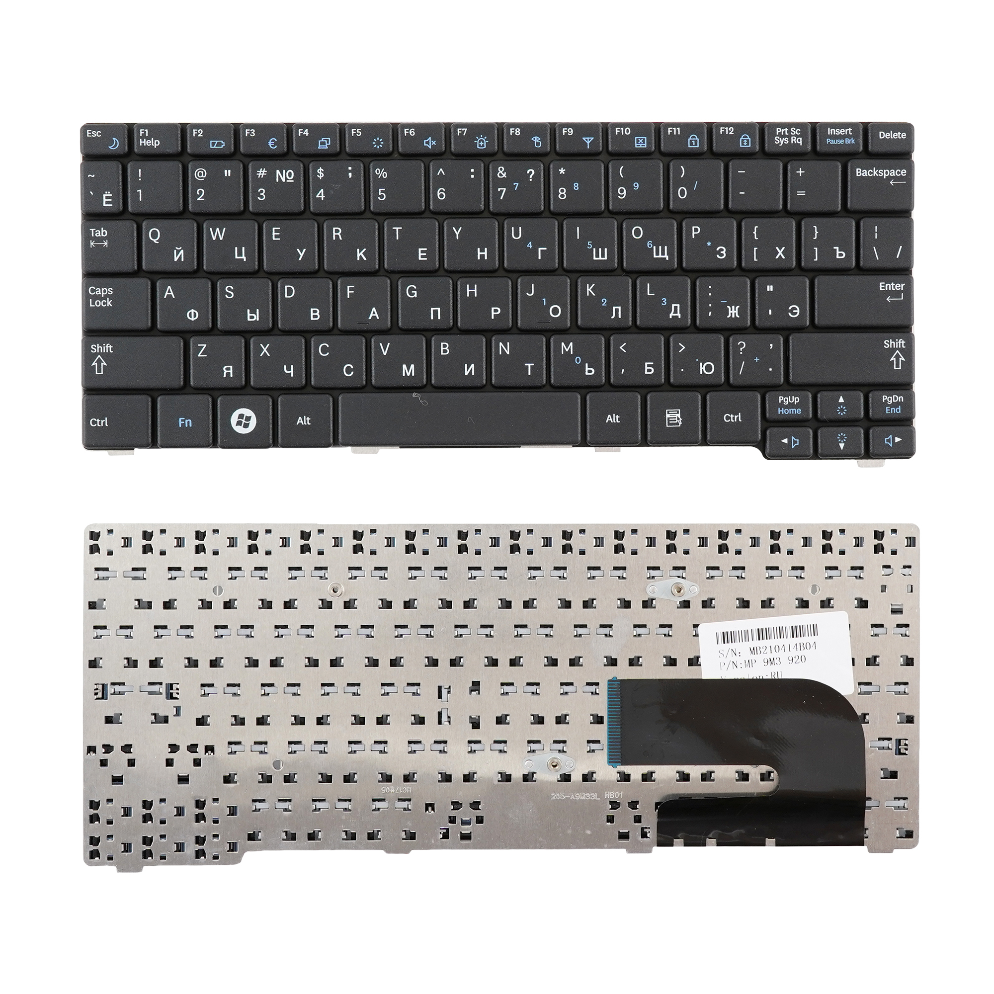 

Клавиатура Azerty для ноутбука Samsung N102/ N128/ N140/ N148 черная, BA59-02686C