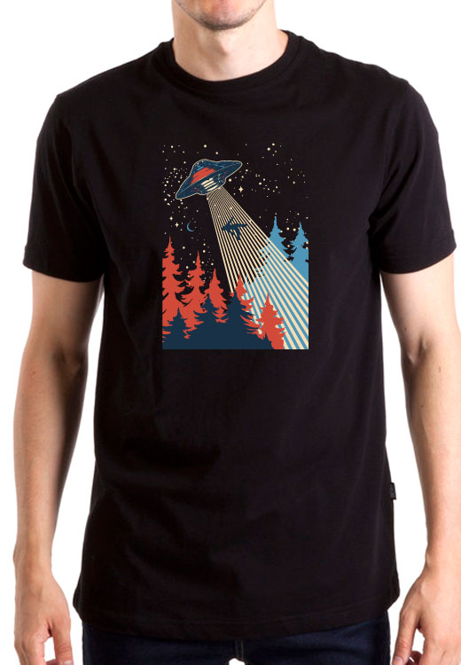 

Футболка унисекс NoBrand Man Abduction Ufo черная M, Черный, Man Abduction Ufo