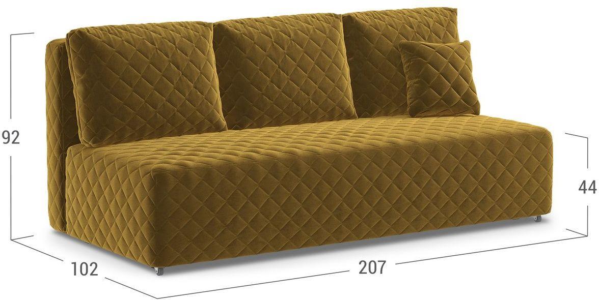 

Диван прямой еврокнижка MOON-TRADE FAMILY 087 2070 мм Желтый 74-51, 47255870