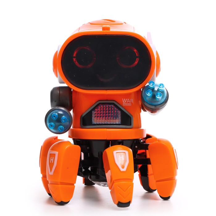 Робот IQ BOT музыкальный Вилли, звук, свет, ходит, цвет оранжевый SL-05925C интерактивная игрушка танцующий робот robot bot pioneer оранжевый