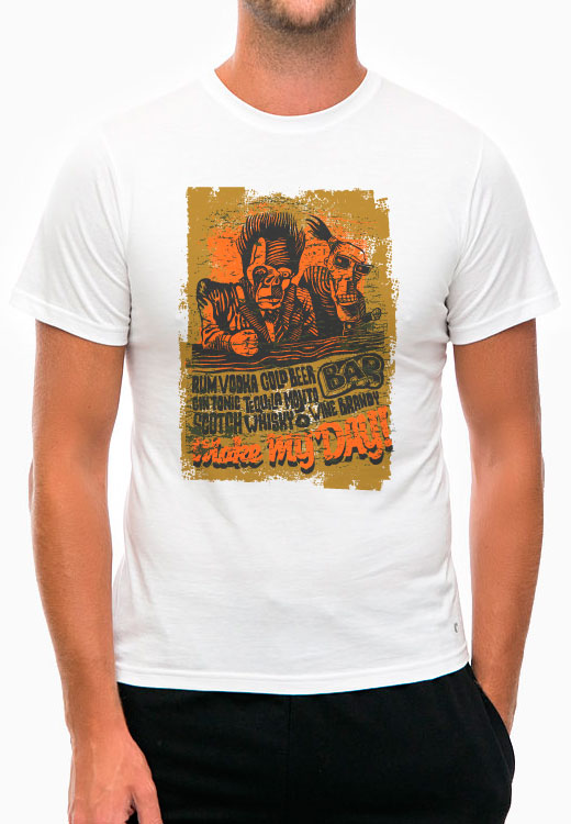 

Футболка унисекс NoBrand Make My Day белая XL, Белый, Make My Day