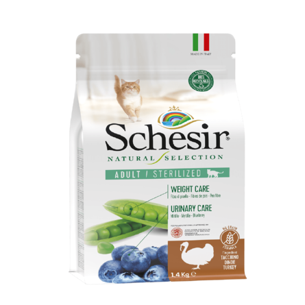 фото Сухой корм для кошек schesir grain-free, индейка, 1.4кг