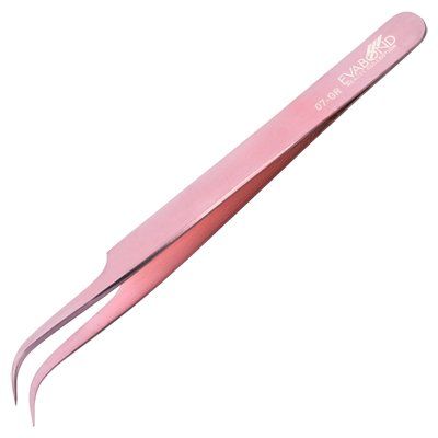 Пинцет для ресниц изогнутый С-2, EVABOND (Ева бонд), длина 11,5см (02 07-GR) пинцет для ресниц raffini eyelash adjuster розовый