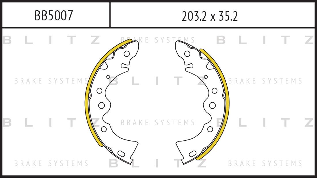 

Тормозные колодки BLITZ барабанные BB5007