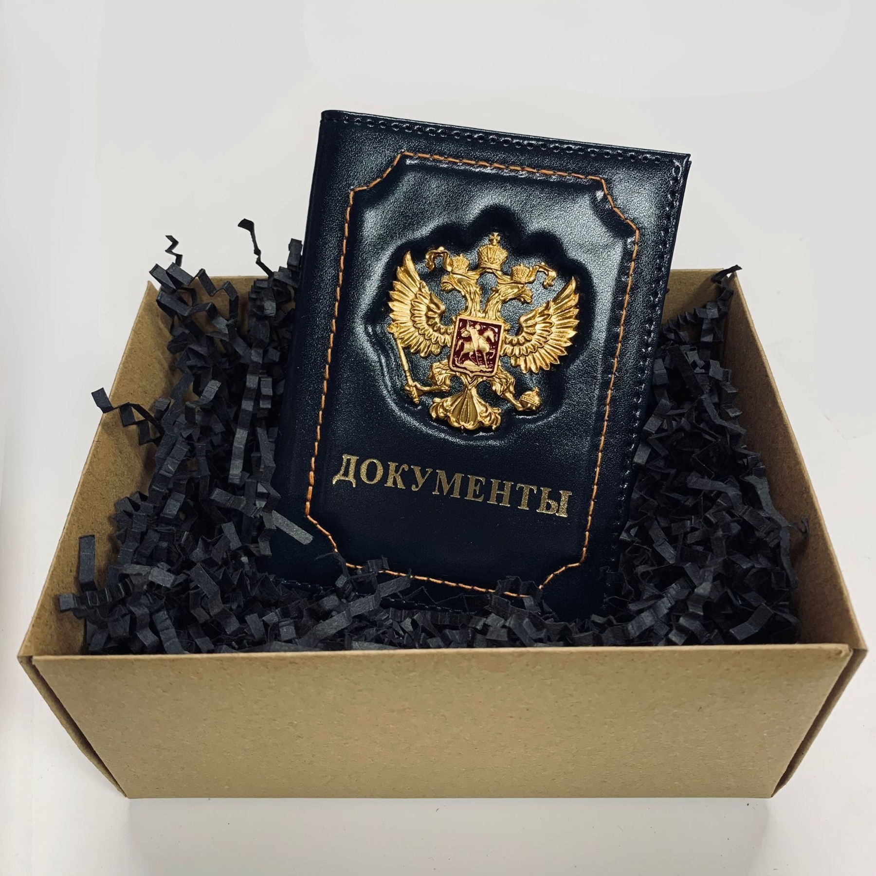 

Обложка для автодокументов NoBrand Герб черная, Черный, Герб
