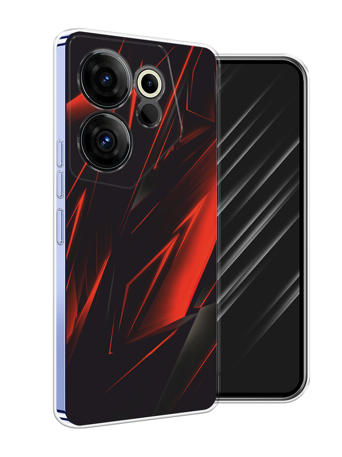 

Чехол Awog на Tecno Camon 20 Premier "Игровой фон", Бордовый;красный;черный