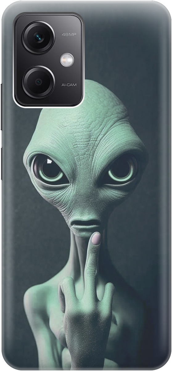 

Силиконовый чехол на Xiaomi Redmi Note 12 с принтом "Инопланетянин", Зеленый;синий;черный, 20000116