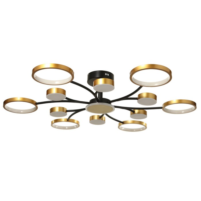 

BayerLux Люстра с ПДУ 2299/13GD LED 256Вт 3000-6000К золото 106х106х18 см