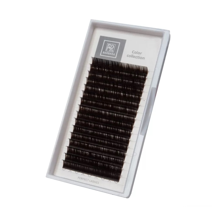 Ресницы для наращивания BARBARA Dark Chocolate, C, 0.10, 14 mm
