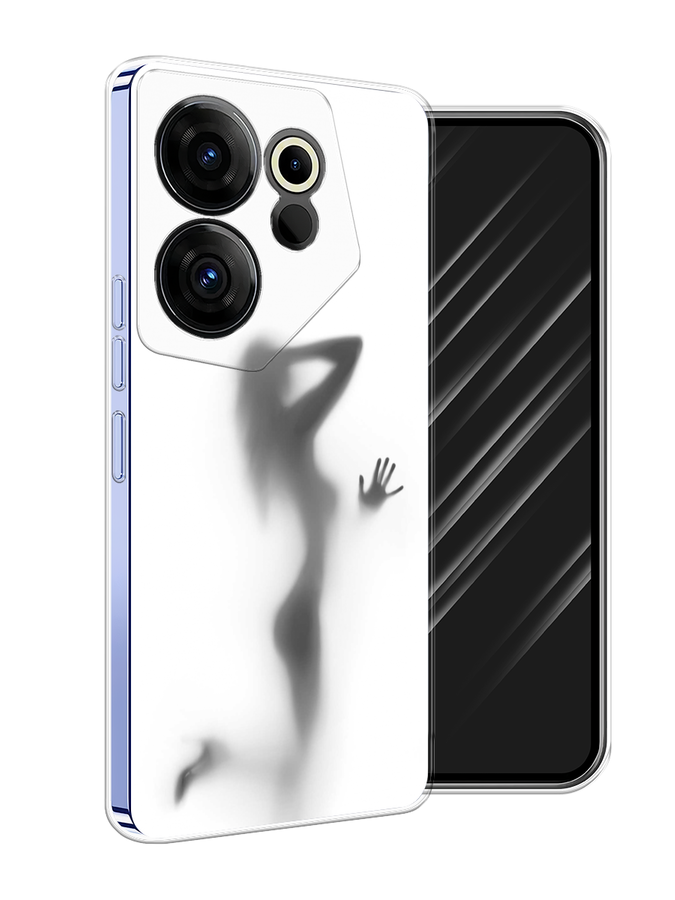 

Чехол Awog на Tecno Camon 20 Premier "Стекло в душе", Белый;серый;черный