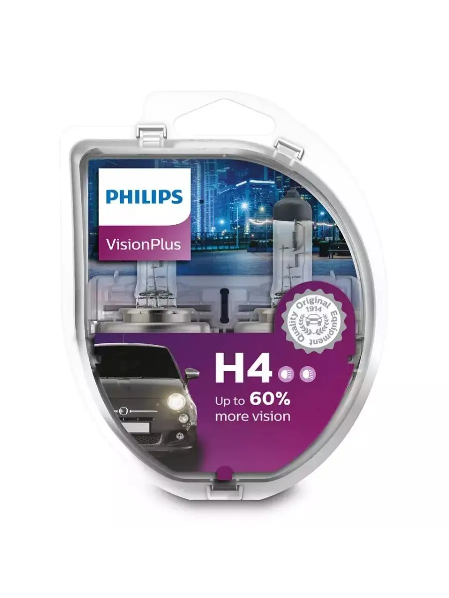 

Галогенная лампа H4 VisionPlus 2шт 12342VPS2, 12342VPS2