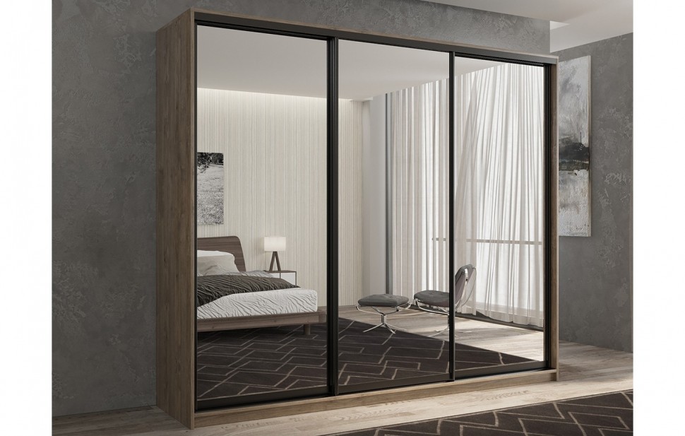 

РВ-мебель Шкаф-купе 3-х дверный Кааппи 1 Дуб Харбор Эспрессо 210х60х230 см