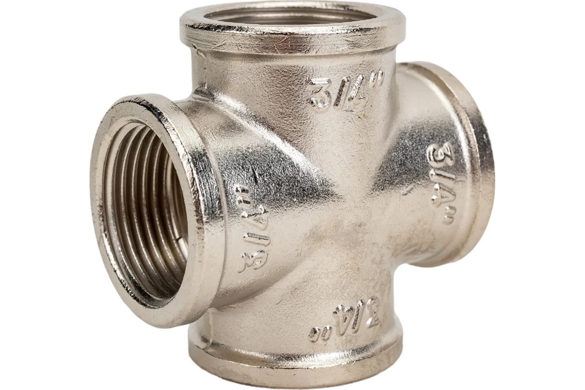 

Крестовина соединит. Valtec VTr.760.N.0005 3/4 латун., 10/40, Серебристый, Крестовина соединит. Valtec VTr.760.N.0005 3/4 латун., 10/40