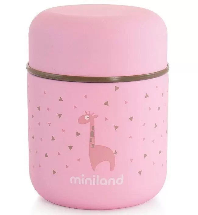 фото Термос для еды и жидкостей silky thermos mini 280 мл розовый miniland