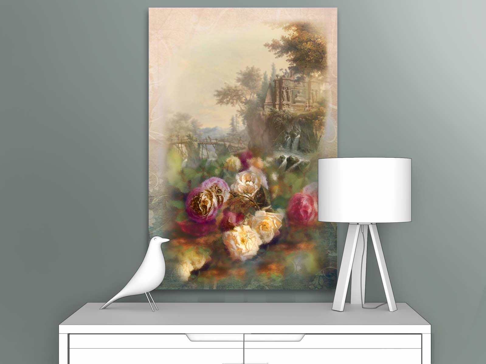 

Картина для интерьера ПЕРВОЕ АТЕЛЬЕ "Розы на фоне природы" 40х60 см, Розы на фоне природы