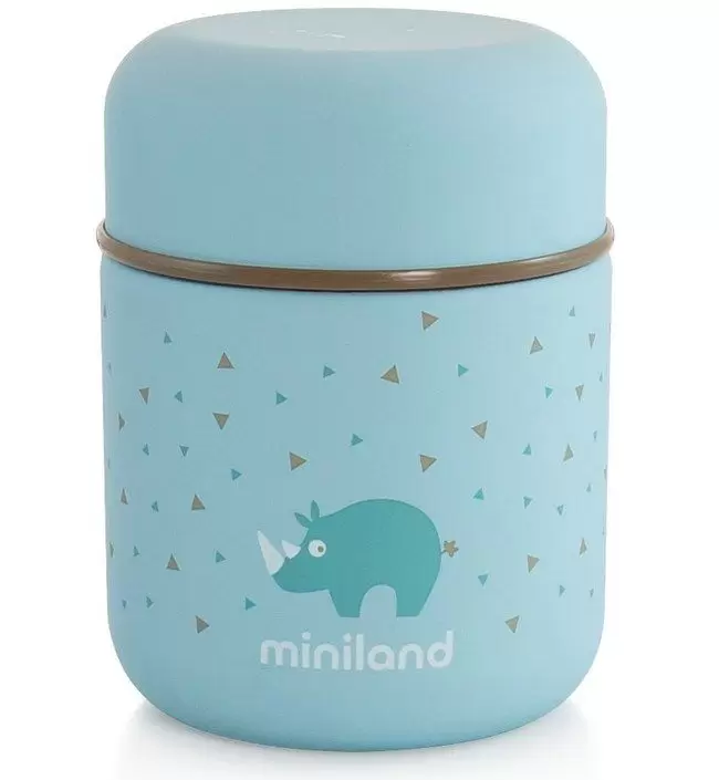 фото Термос для еды и жидкостей silky thermos mini 280 мл голубой miniland