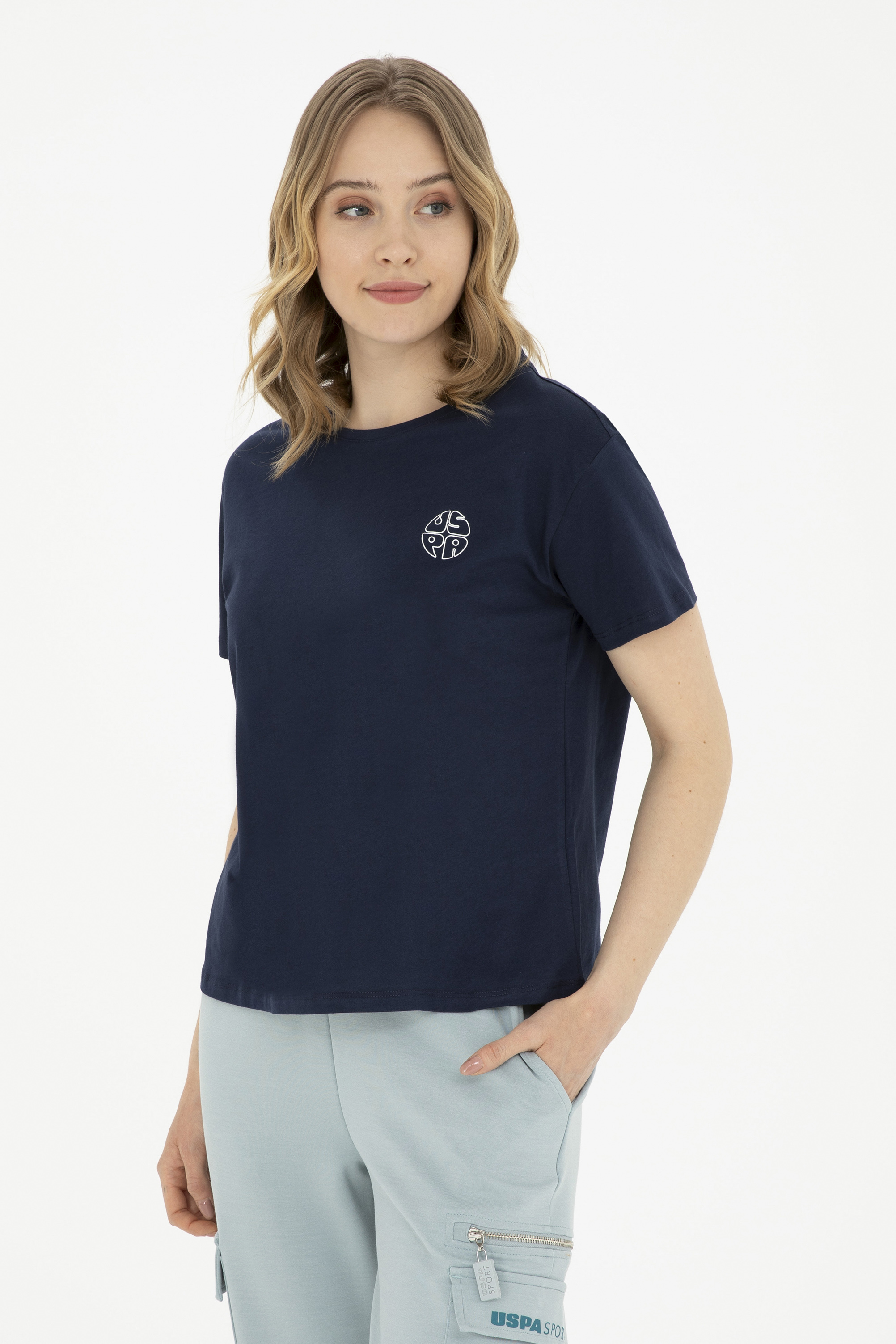 

Футболка женская US Polo Assn G082GL0110GOVE синяя XS, Синий, G082GL0110GOVE