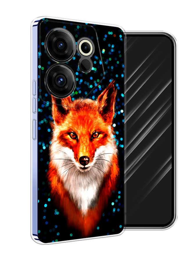 

Чехол Awog на Tecno Camon 20 Premier "Волшебная лиса", Оранжевый;черный;белый
