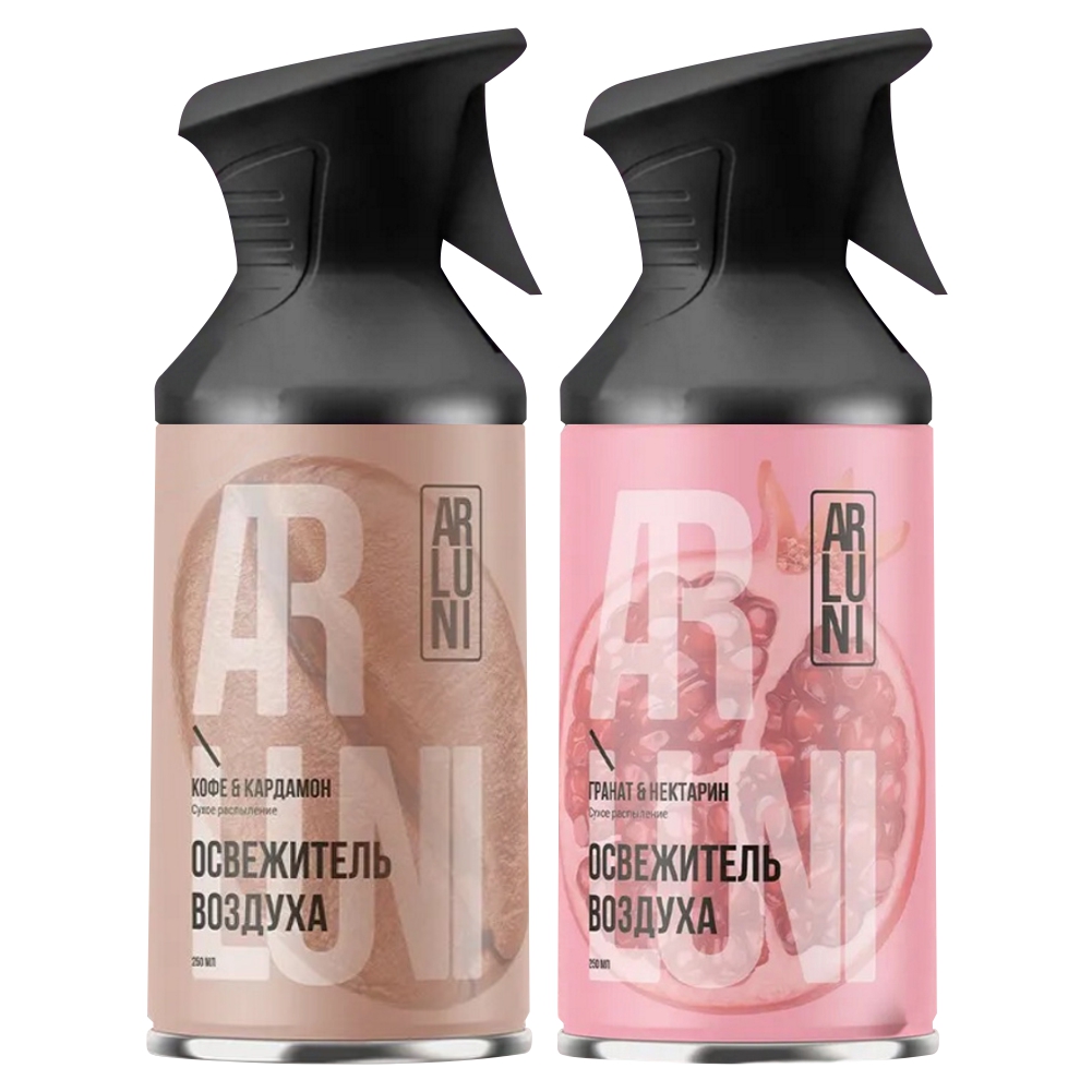Набор Освежителей воздуха Arluni гранат и нектарин, кофе и кардамон  250 мл х 2 шт