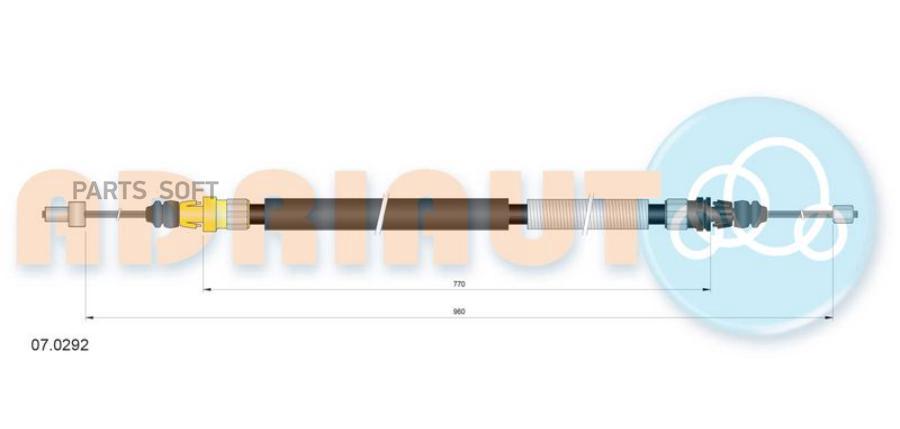 

AD07.0292_[4745Z8] трос ручника п.\ Citroen C4 Picasso 05> (elettr.brake) 959/770