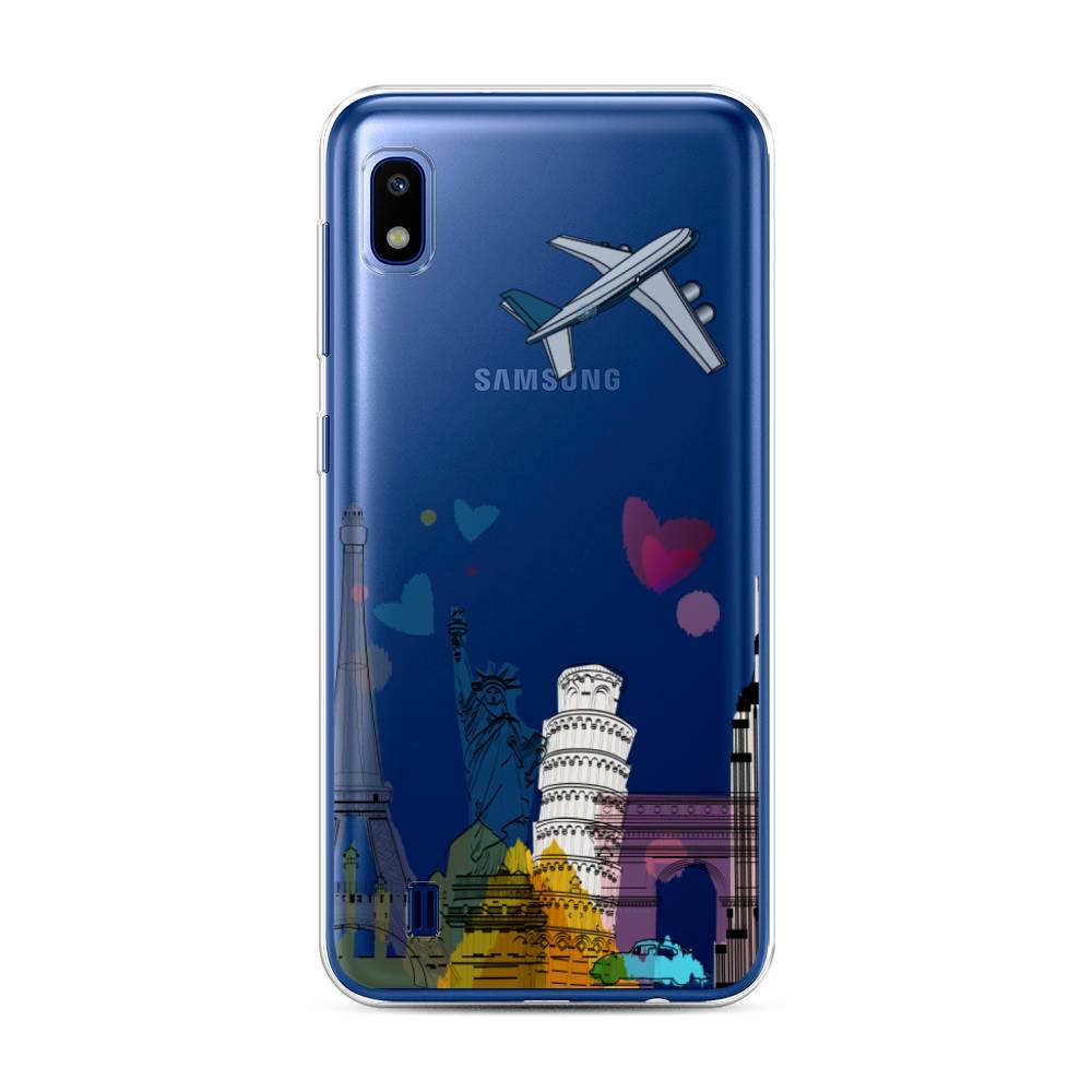 

Чехол Awog на Samsung Galaxy A10 "Самолет путешествий", Разноцветный, 27950-10