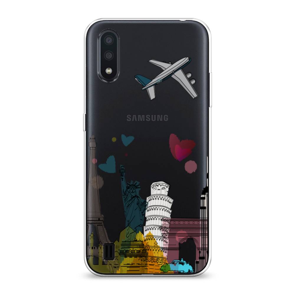 

Чехол Awog на Samsung Galaxy A01 "Самолет путешествий", Разноцветный, 29550-10