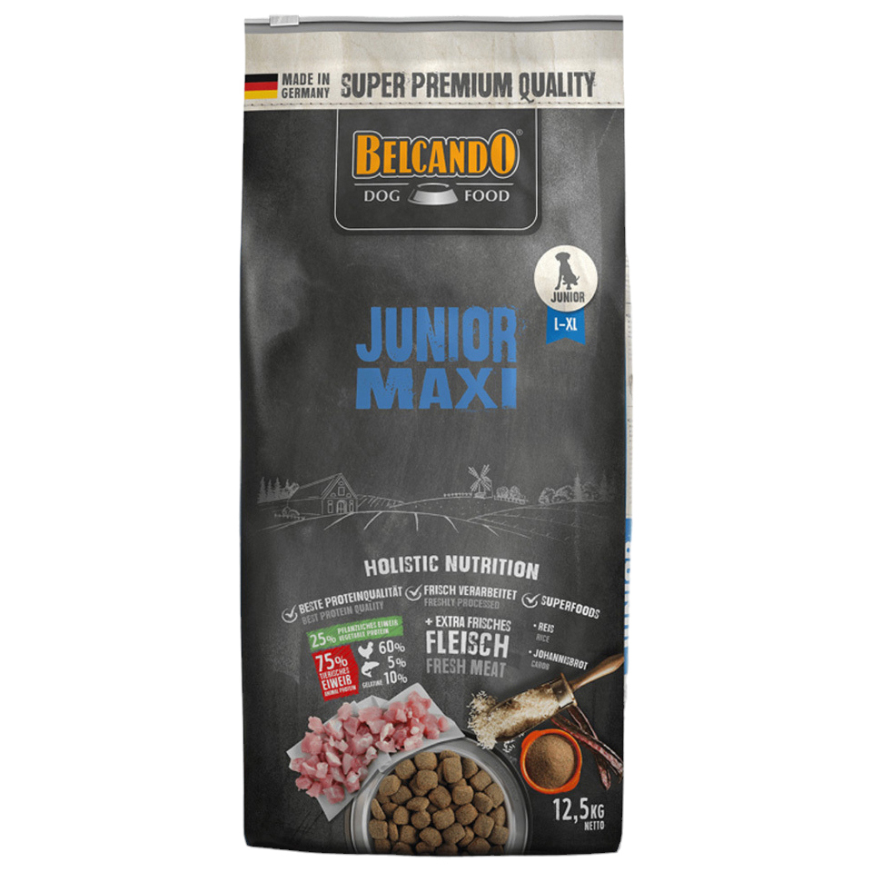 Сухой корм для щенков BELCANDO Junior Maxi, птица, 12,5кг