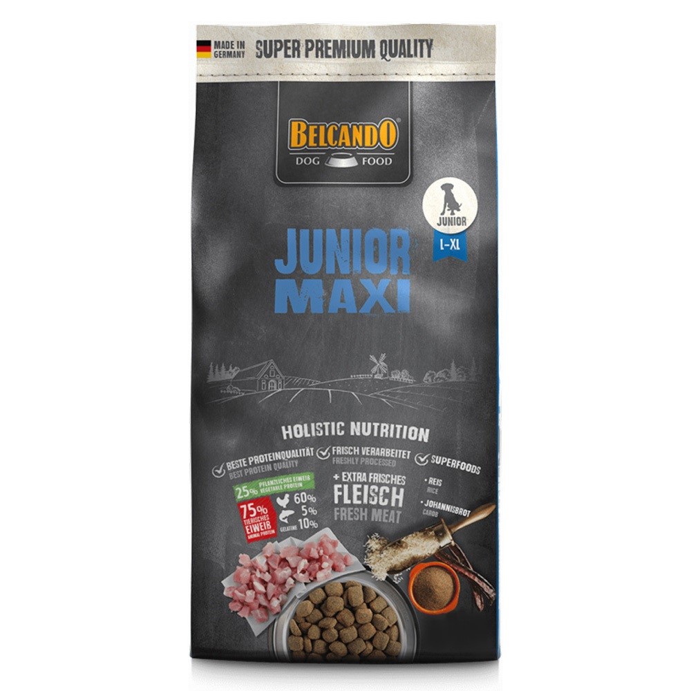 фото Сухой корм для щенков belcando junior maxi, птица, 12.5кг