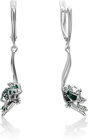 

Серьги женские из серебра ЮЗ Платина 02-4653-00-000-0200-71, без вставки, 02-4653-00-000-0200-71