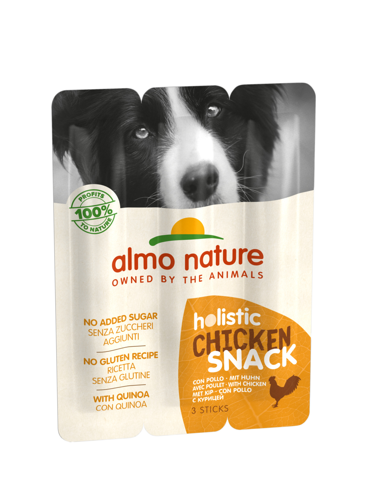 Лакомство для собак Almo Nature Holistic Snack палочки курица 30г 745₽