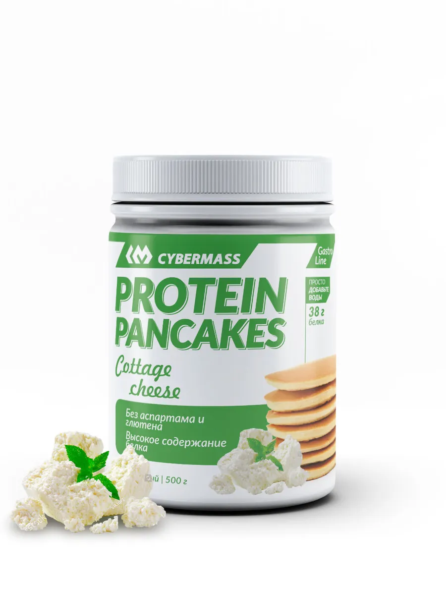 фото Смесь для протеиновых блинов cybermass protein pancakes "творог" (500 г)