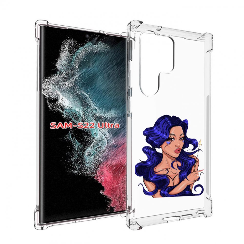 

Чехол MyPads красивая-девушка-с-синими-волосами женский для Samsung Galaxy S23 Ultra, Прозрачный, Tocco