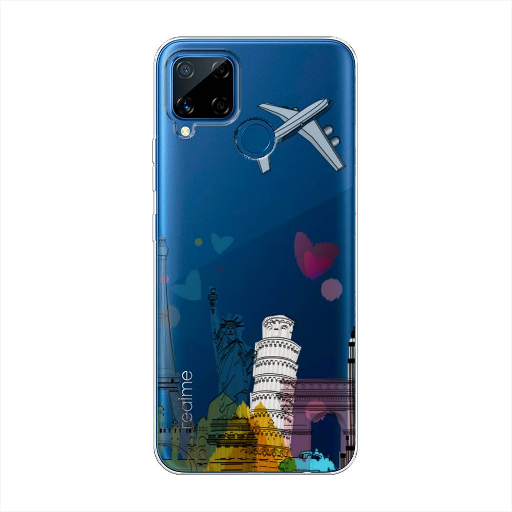 

Чехол Awog на Realme C15 "Самолет путешествий", Разноцветный, 255050-10