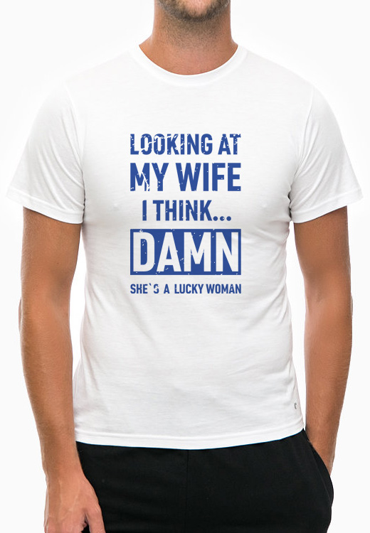 

Футболка унисекс NoBrand Looking At My Wife белая L, Белый, Looking At My Wife White