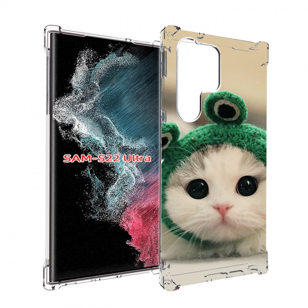 

Чехол MyPads кот-лягушка детский для Samsung Galaxy S23 Ultra, Прозрачный, Tocco