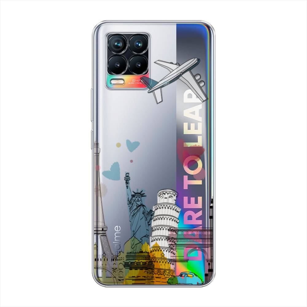 фото Силиконовый чехол "самолет путешествий" на realme 8 awog
