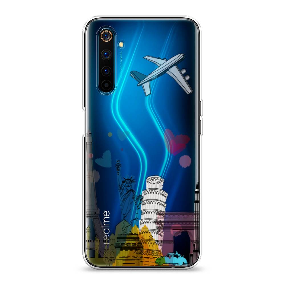 

Чехол Awog на Realme 6 Pro "Самолет путешествий", Разноцветный, 252850-10