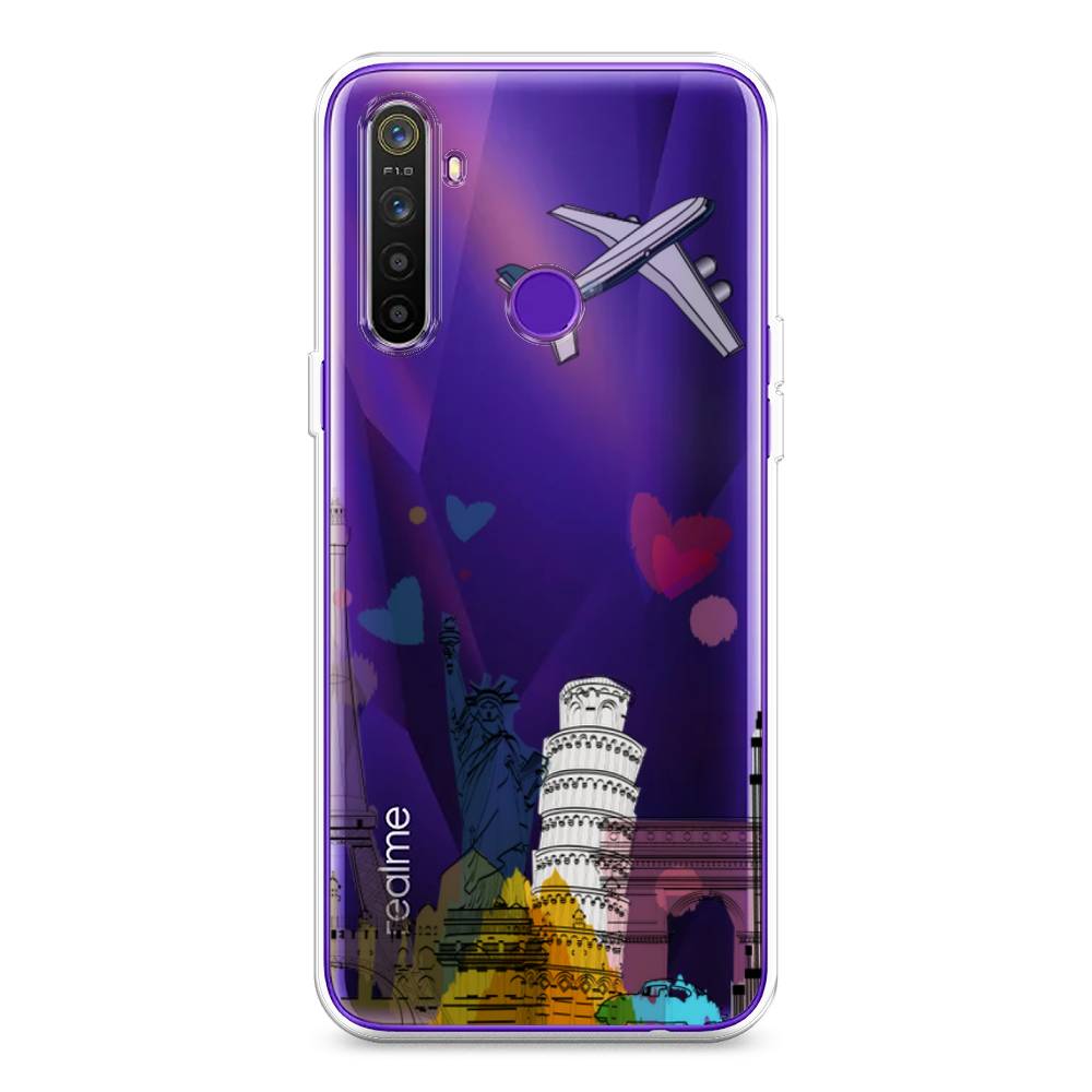 

Чехол Awog на Realme 5 "Самолет путешествий", Разноцветный, 251550-10