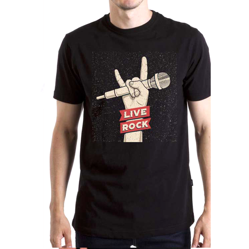 

Футболка унисекс NoBrand Live Rock black черная XXL, Черный, Live Rock black