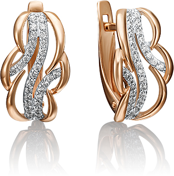 

Серьги женские из золота ЮЗ Платина 02-3530-00-401-1110-33, фианит, 02-3530-00-401-1110-33