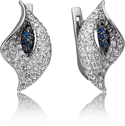 

Серьги женские из золота ЮЗ Платина 02-3356-00-404-1120-24, фианит, 02-3356-00-404-1120-24
